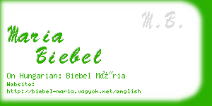 maria biebel business card